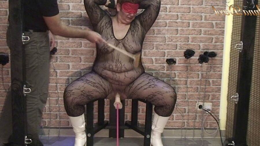 My submissive pussy and the fucking machine