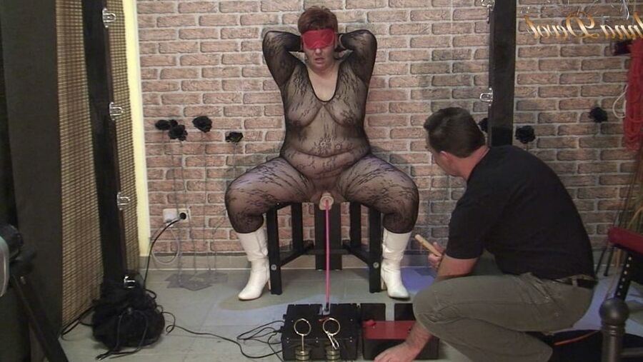 My submissive pussy and the fucking machine
