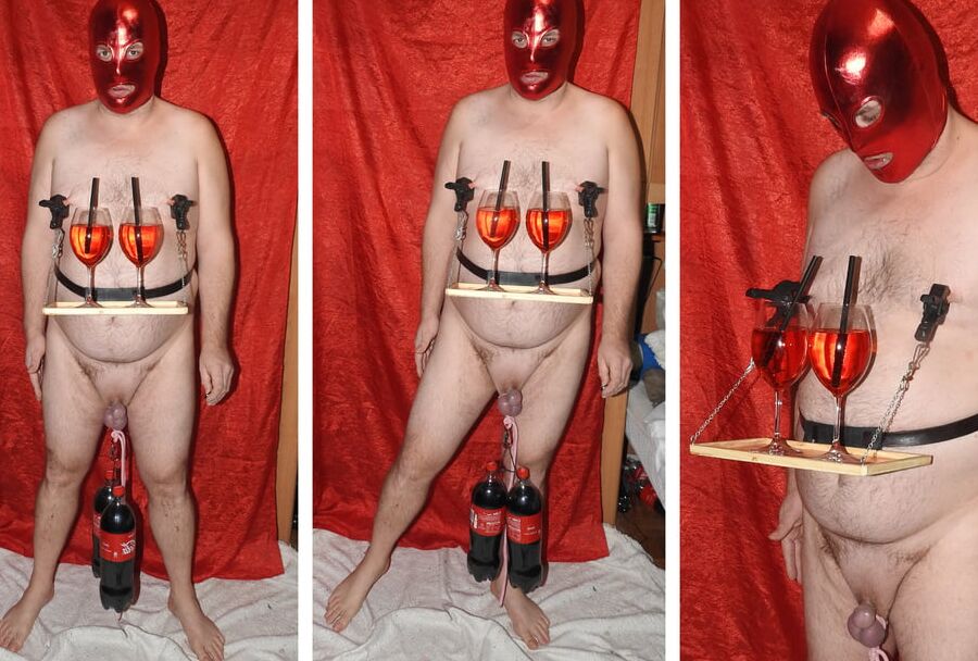 Served Spritz with Nipple Tray and Weight in my Balls