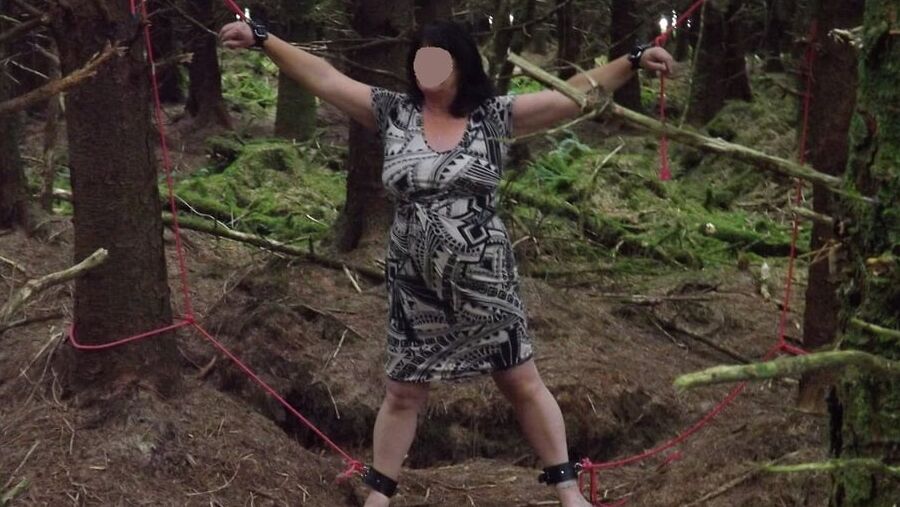 Tied up in the woods. Mrs Julie Cunningham