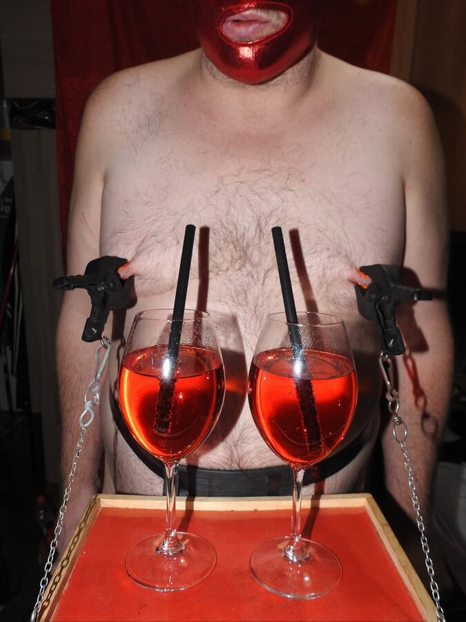 Served Spritz with Nipple Tray and Weight in my Balls