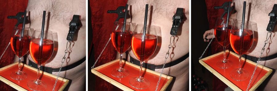 Served Spritz with Nipple Tray and Weight in my Balls