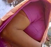 Side boobs in saree