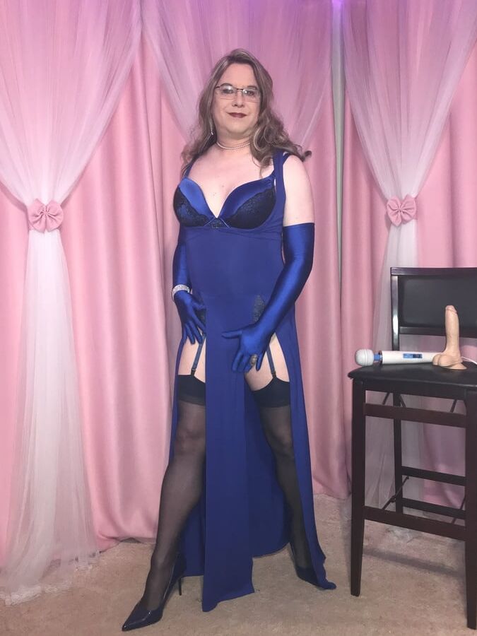 Joanie - Blue Maxi Vest Dress and Lady Marlene Part
