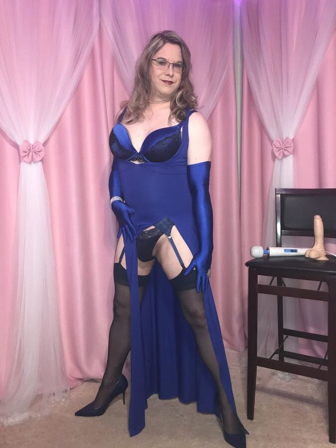 Joanie - Blue Maxi Vest Dress and Lady Marlene Part