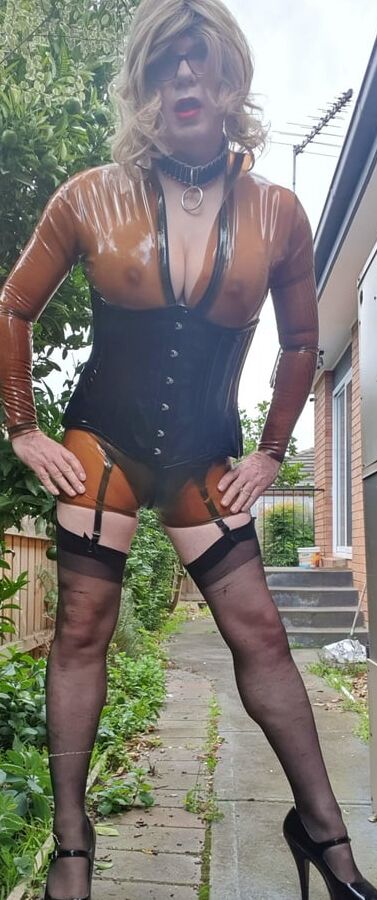 Rachel in See Thru Latex