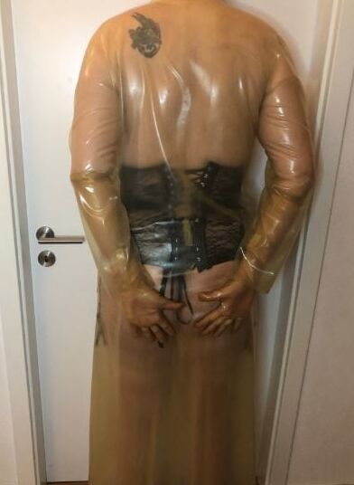 Transparent Latex Masturbation