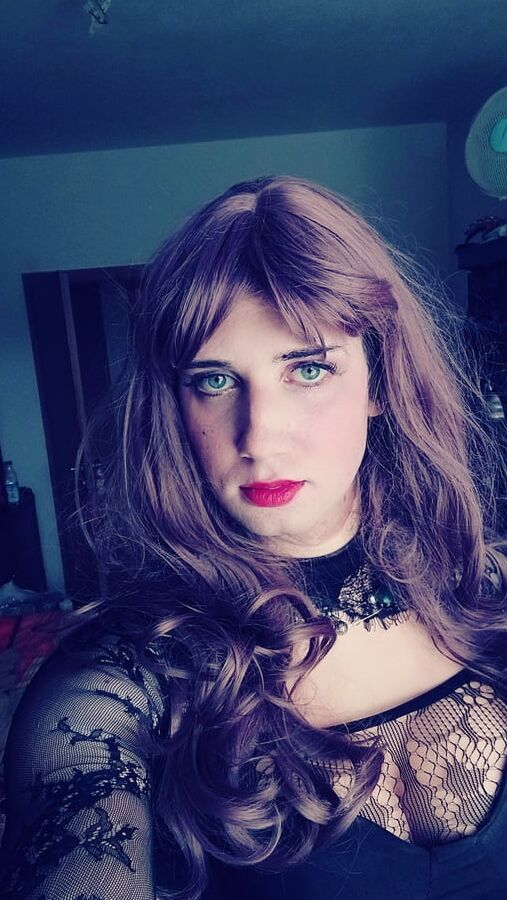 Sissy slut skirt and dick whip out