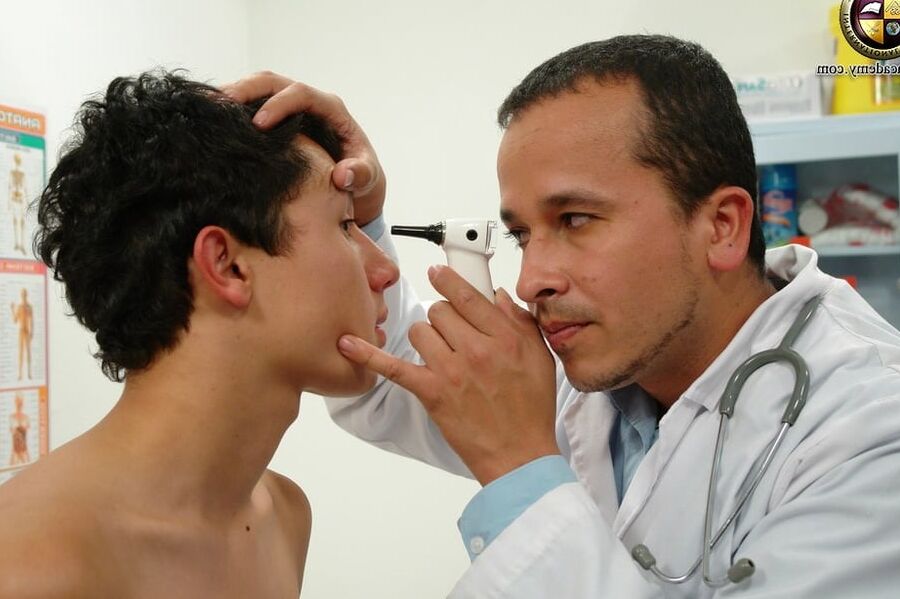 Jimmy gets special attention from the campus doctor