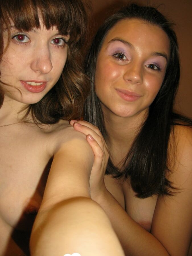 Best friends having fun in their nudes