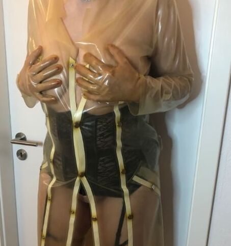 Transparent Latex Masturbation
