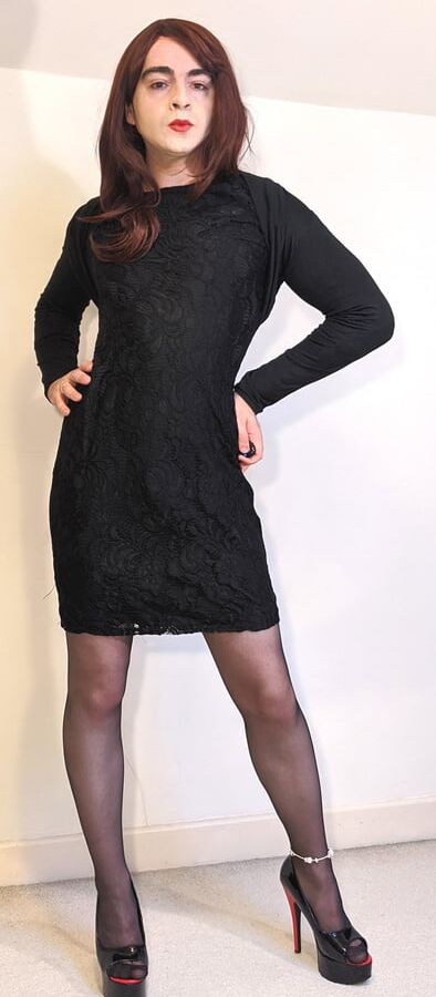 Little black dress with a cummy mess (JUICY!)