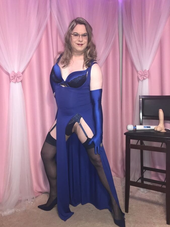 Joanie - Blue Maxi Vest Dress and Lady Marlene Part