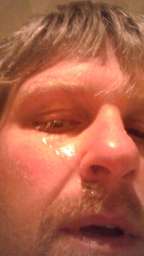 cum shot in my eye and on face