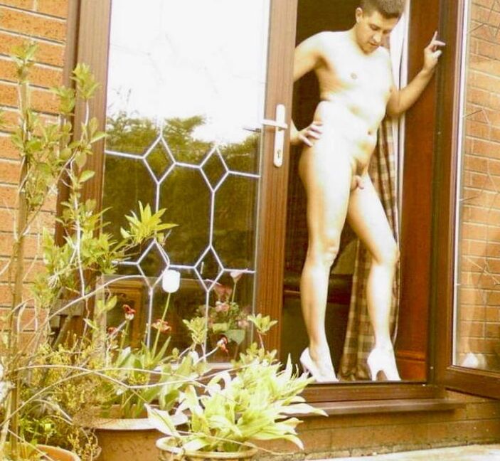 Naked in White Heels