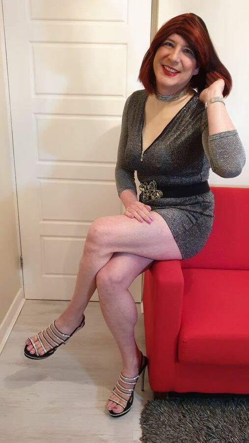 Sissy Lucy gets hard while trying out her new boobs