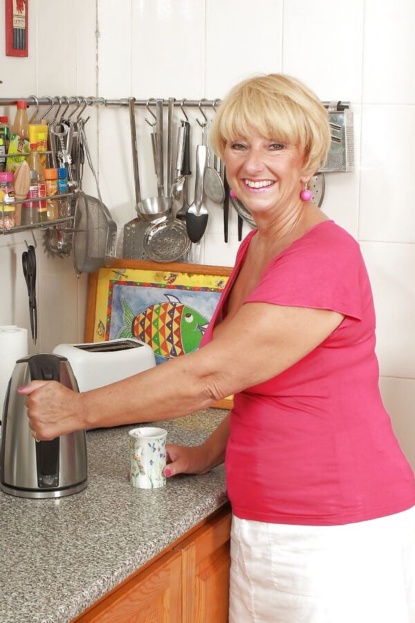 year old and British grandma Samantha from OlderWomanFun