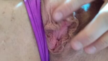 Chubby Girl Plays With Her Pussy For Hubby Close Up POV