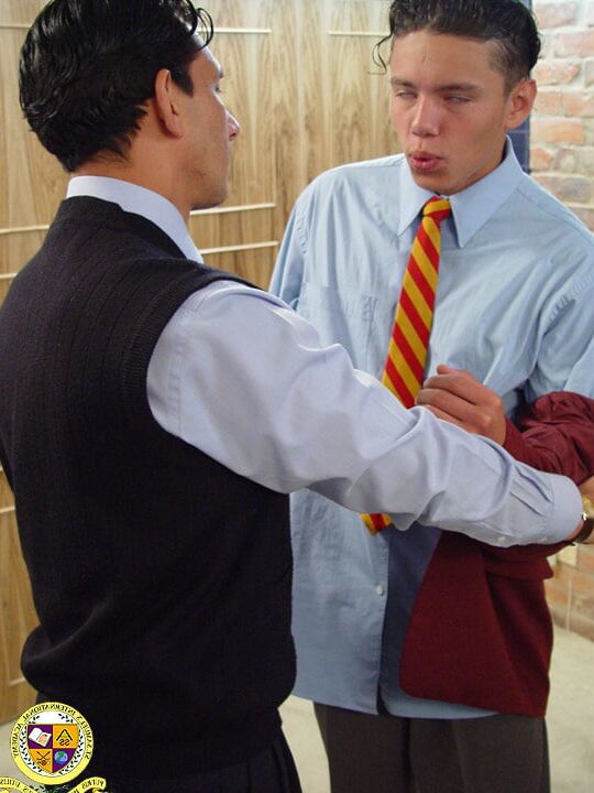 The Headmaster punishes Gabriel for bullying a smaller boy