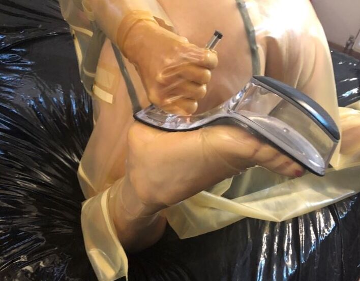 Transparent Latex Masturbation