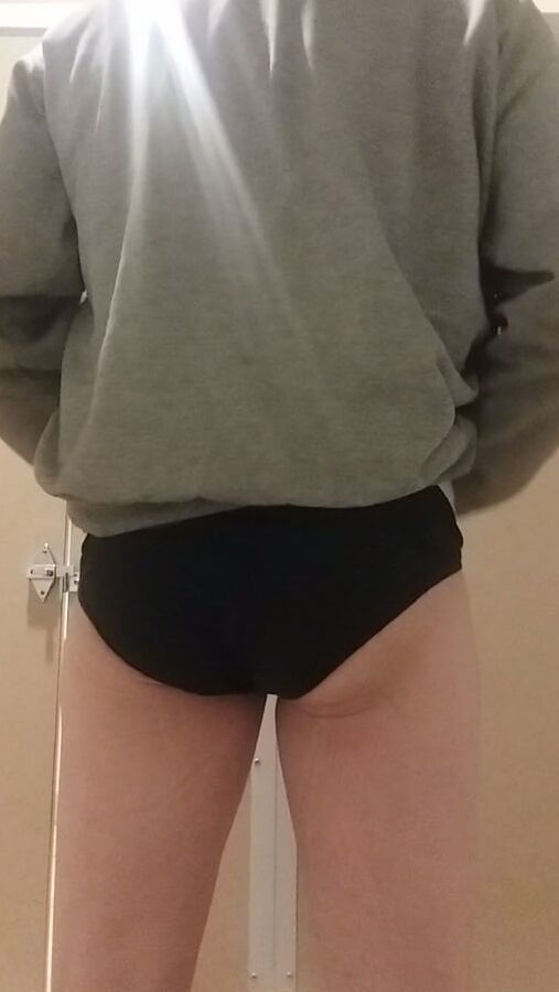 My ass in a bath room stall