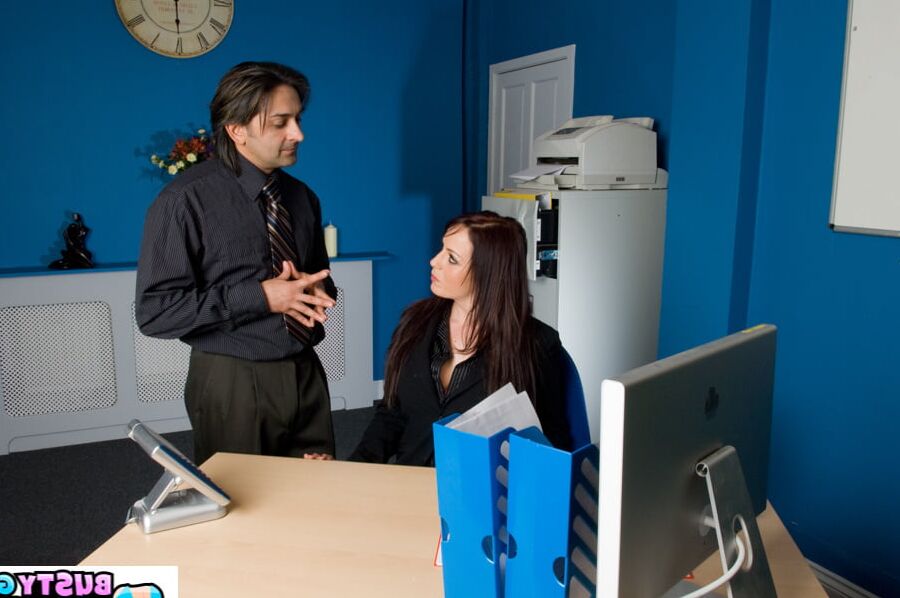 BustyGFS - Sasha Rose Drains His Dick After An Office Quicki