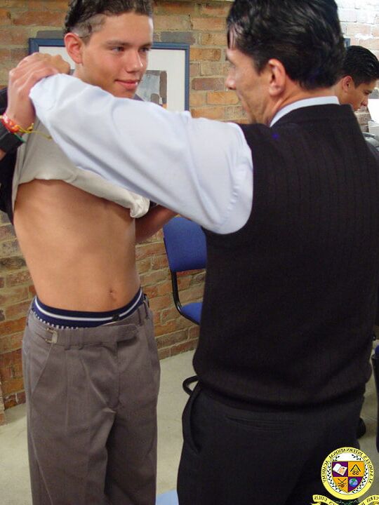 The Headmaster punishes Gabriel for bullying a smaller boy