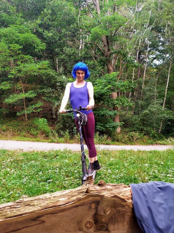 Fitness in the Forrest and scooter