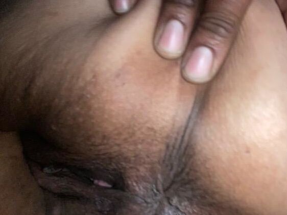 Freshly fucked hairy fat pussy