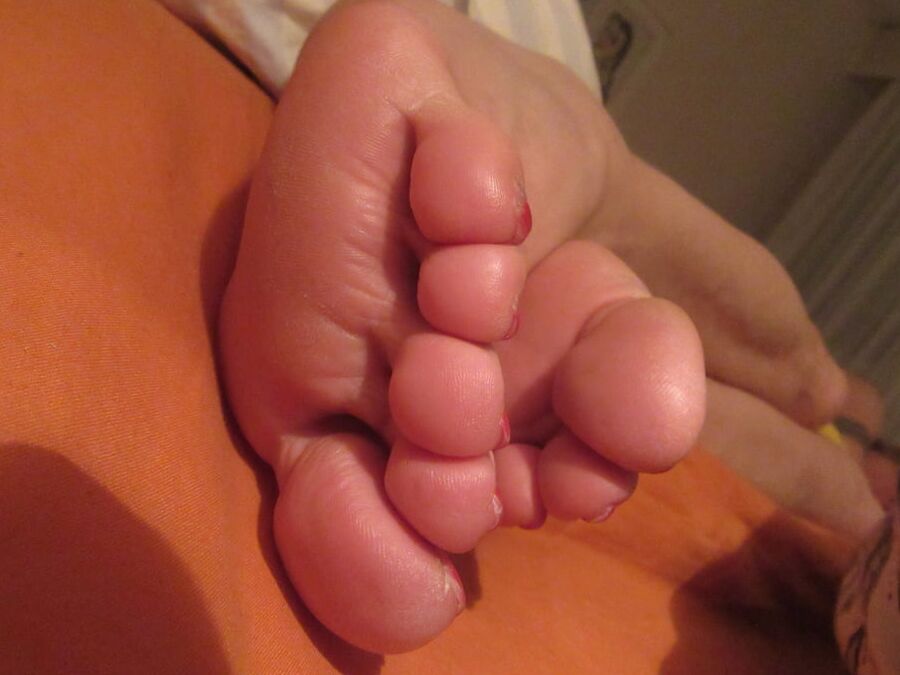 the sleeping feet of my wife