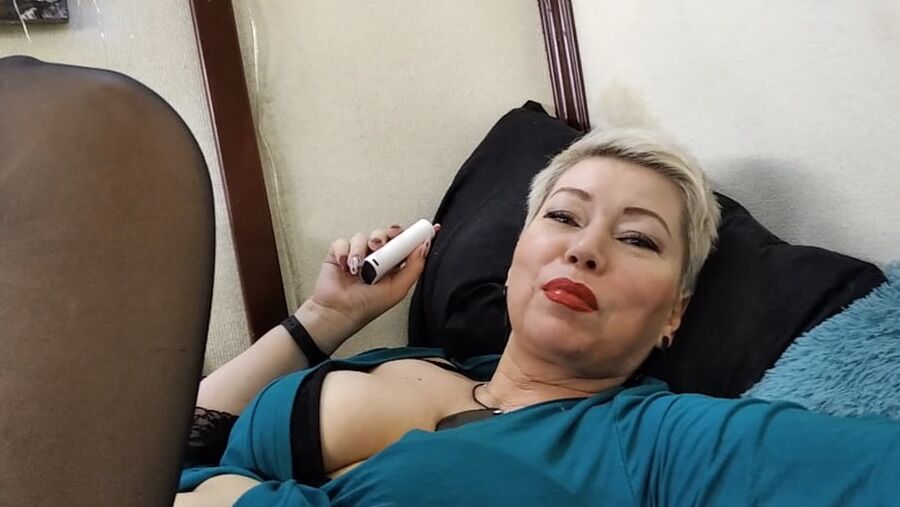 Russian MILF gets nipples twisted &amp; fucked in all her holes!