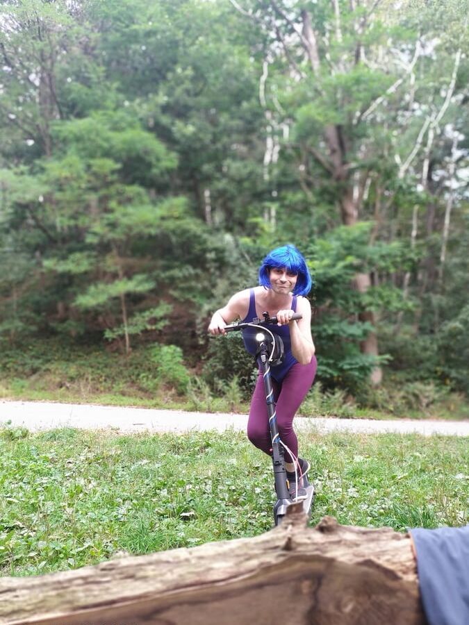 Fitness in the Forrest and scooter