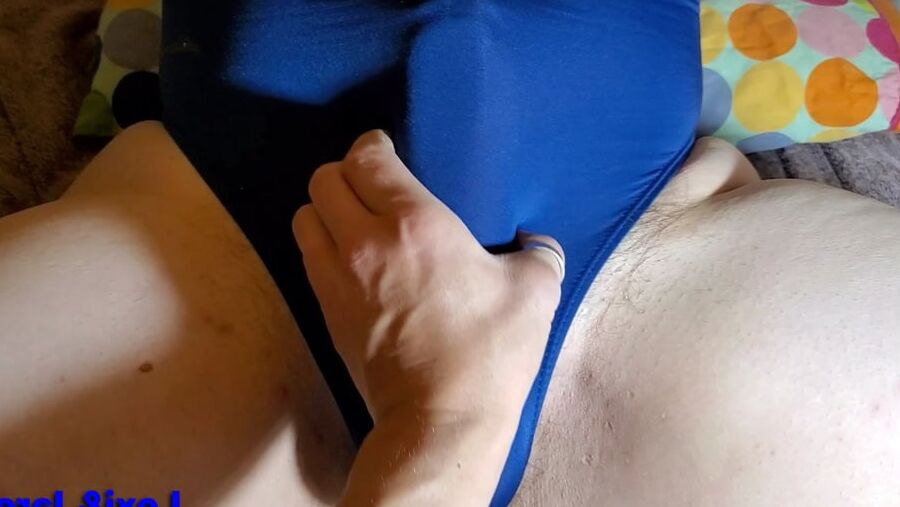 Handjob Big Dick in Spandex One Piece