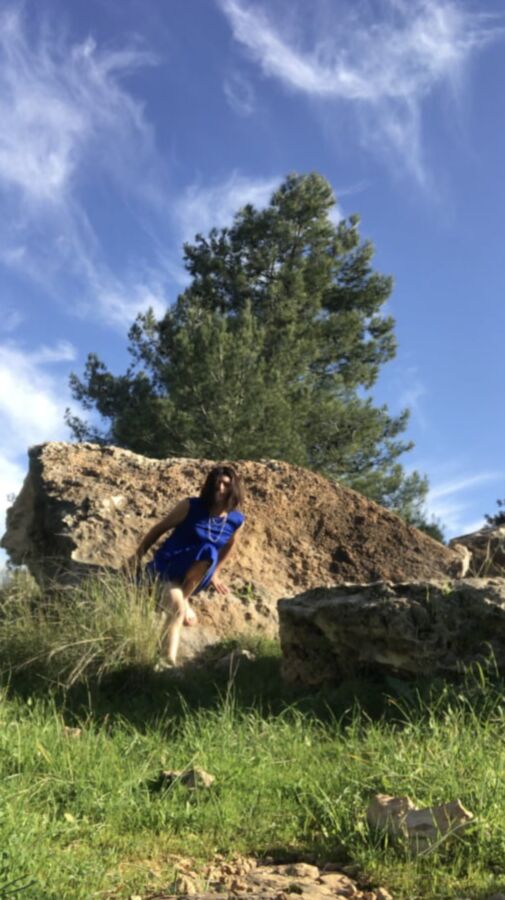 Blue dress and nature