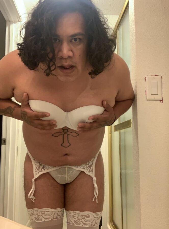 Panty wearing sissy faggot