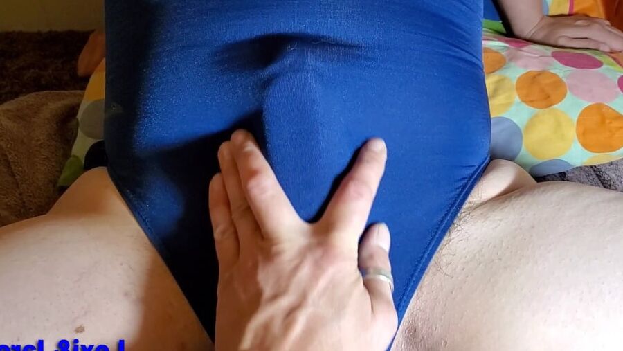 Handjob Big Dick in Spandex One Piece