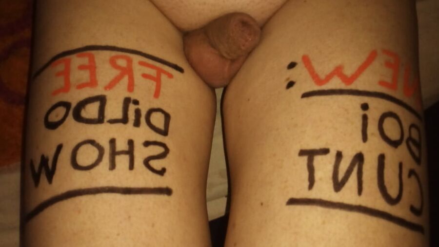 Preparing boy for fucking.