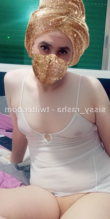 wearing white lingerie and showing for cocks and pussies