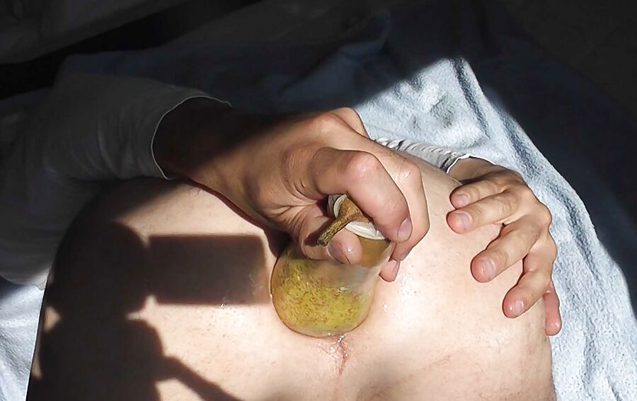 My asshole showing a big gape gaping spread .