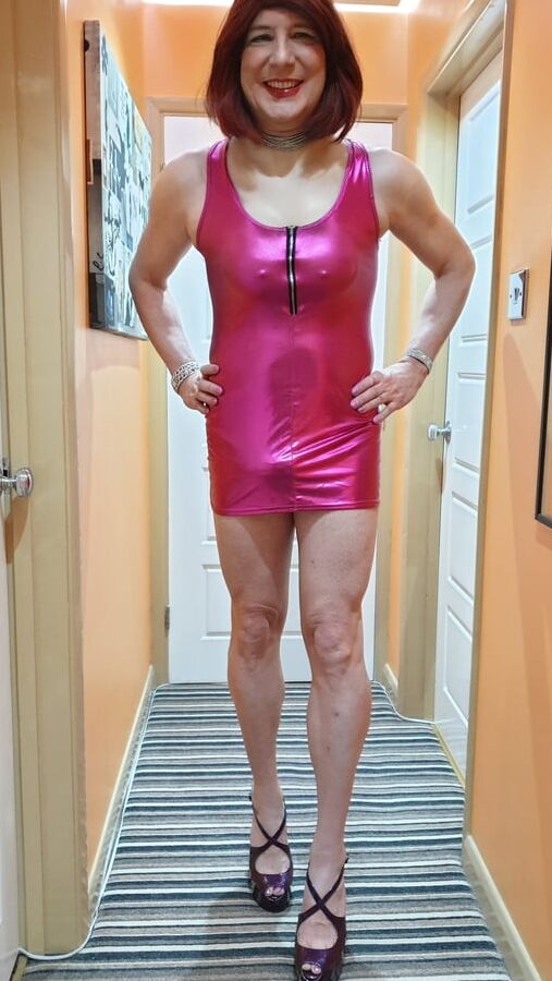 Sissy Lucy showing off her big cock and big tits