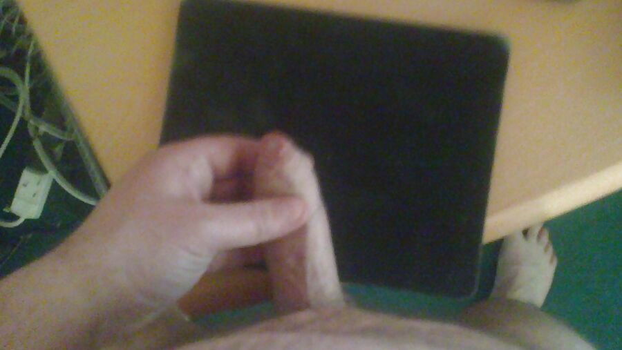 Me wanking, my British uncut straight cock and cum