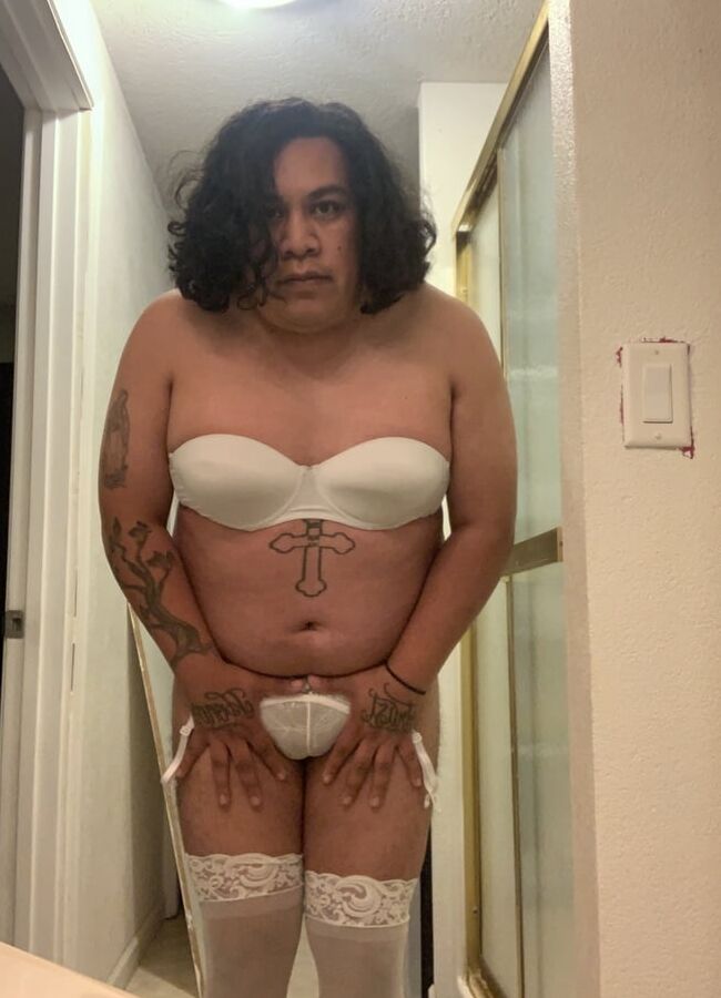 Panty wearing sissy faggot