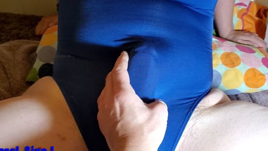 Handjob Big Dick in Spandex One Piece