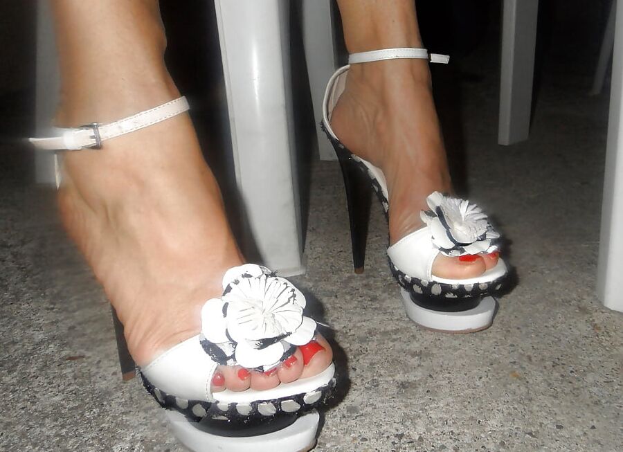 my wifes peeptoes in France