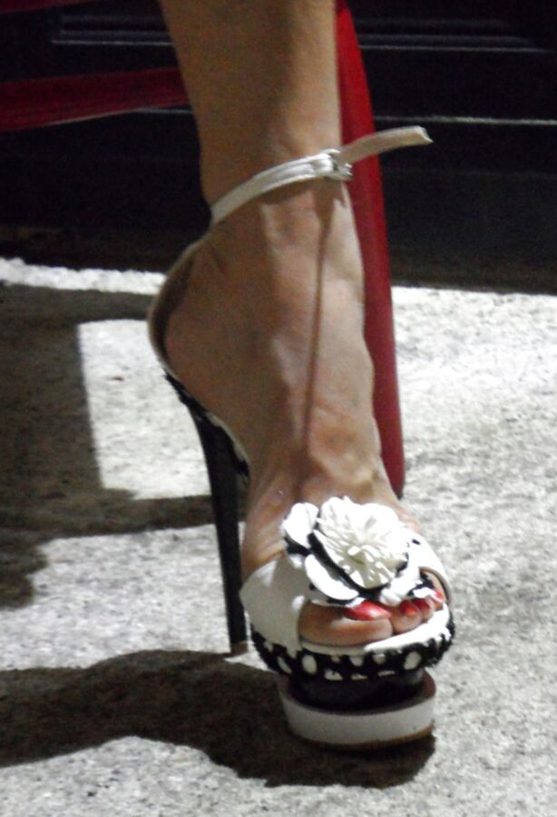 my wifes peeptoes in France