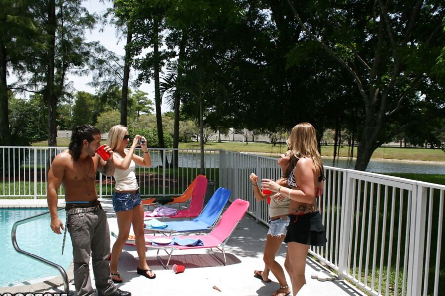 Big Tits At the Pool! Vicky Vette &amp; Lexi Luna!