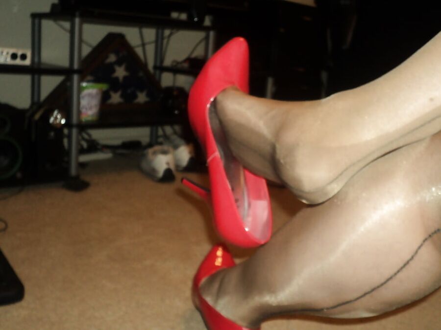 contrasted seamed stockings