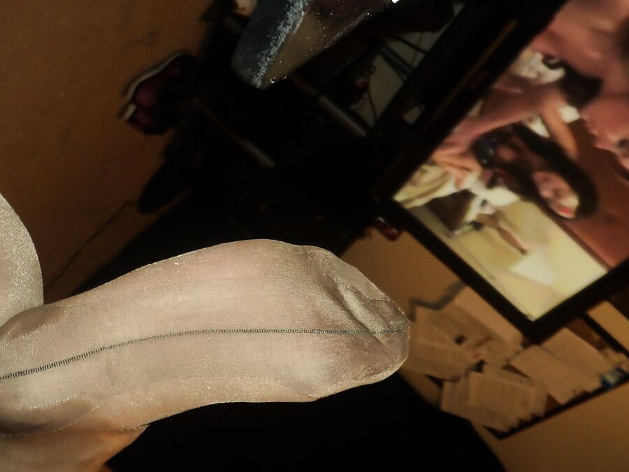 contrasted seamed stockings