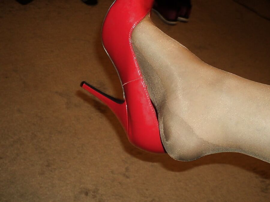 contrasted seamed stockings
