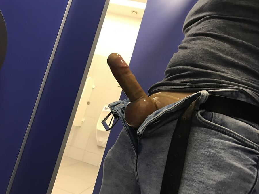 Public restroom action in latex